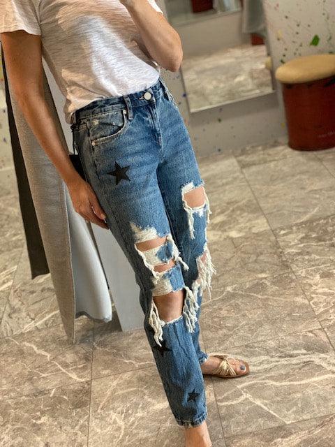 BL Black Star Distressed Jean - IF SO 