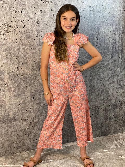 OS Pink Floral Jumpsuit - IF SO 