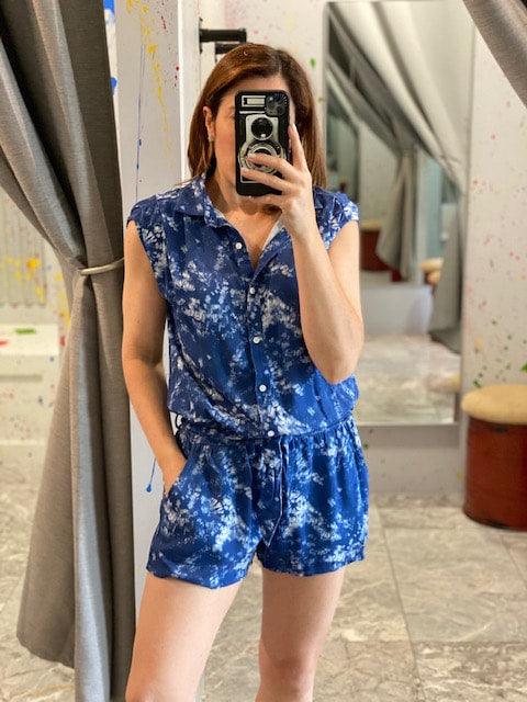 SU Blue Tie Dye Romper - IF SO 