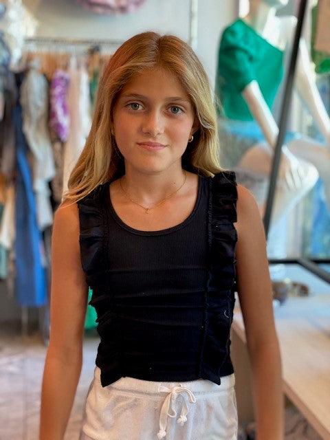 MM Black Ruffle Top - IF SO 