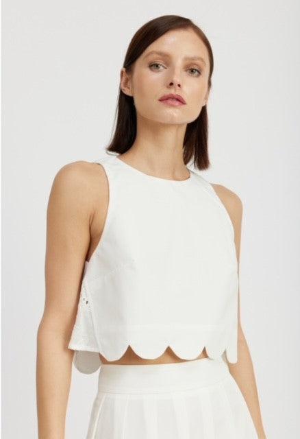 ES White Scallop Top - IF SO 