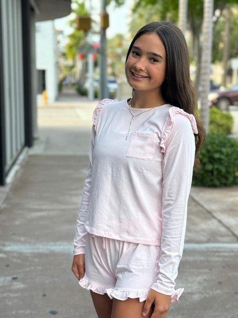 IS Pink Long Sleeve PJ Set - IF SO 