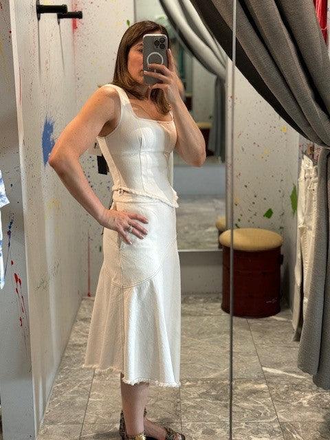 ES White Denim Skirt - IF SO 