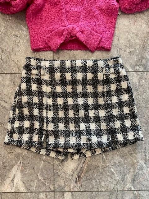 DH Black Plaid Skort - IF SO 