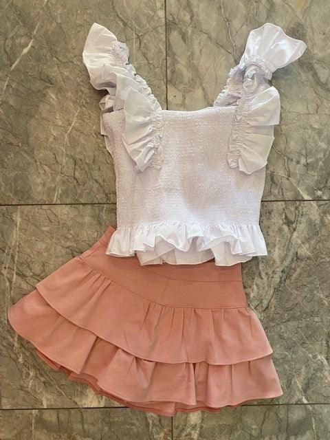 IS White Smocked Top - IF SO 