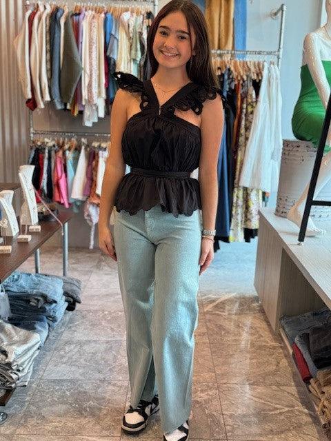 PD Aqua Penny Crop Jean - IF SO 