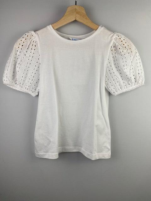 MAY White Eyelet Sleeve Top - IF SO 