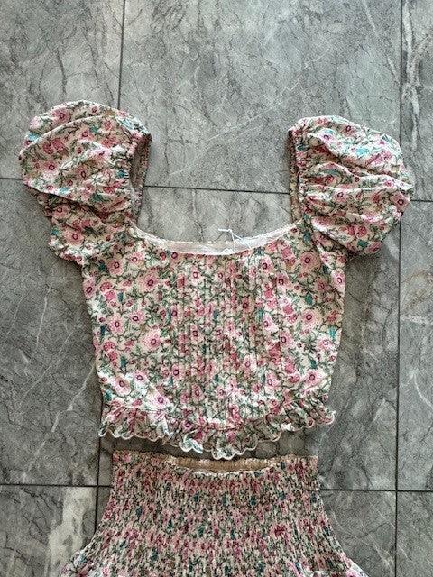 OL Pink Floral Corset Top - IF SO 