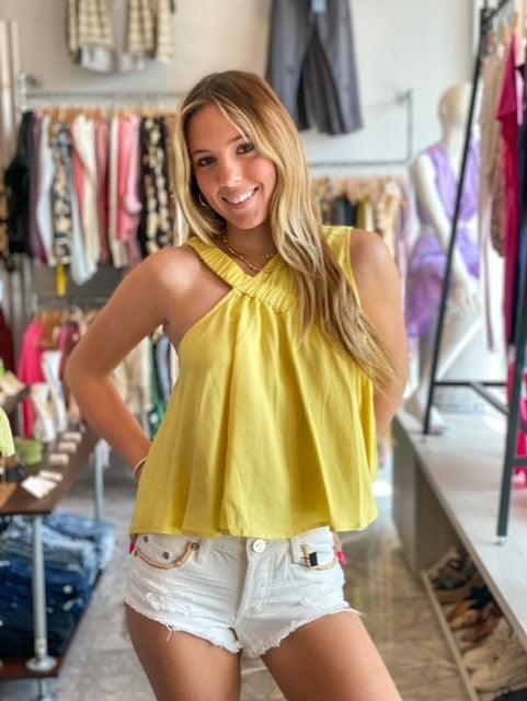KO Yellow Asymmetrical Top - IF SO 