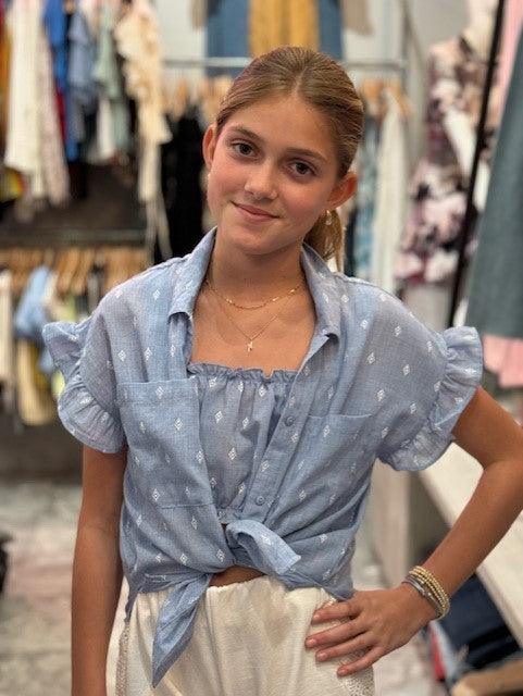 MAY Blue Blouse Set - IF SO 