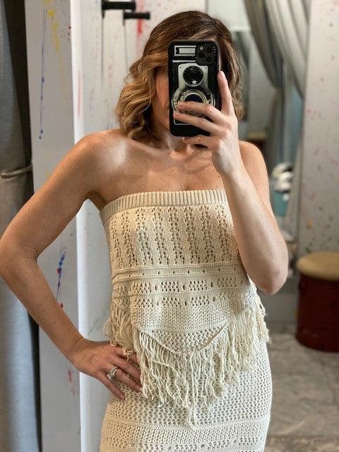 LD Taupe Knit Triangle Top - IF SO 