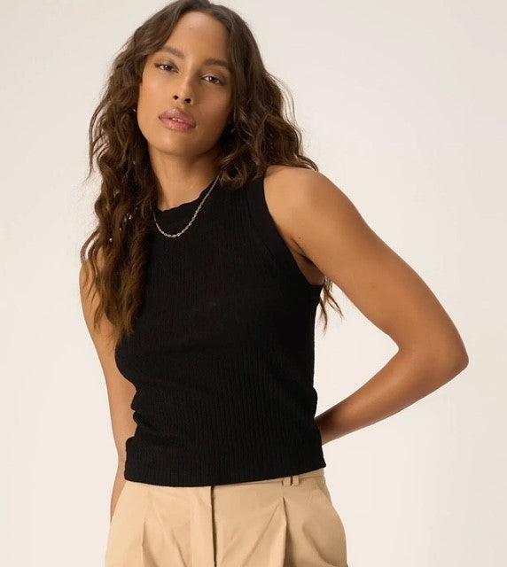 PS Black Ribbed Tank Top - IF SO 