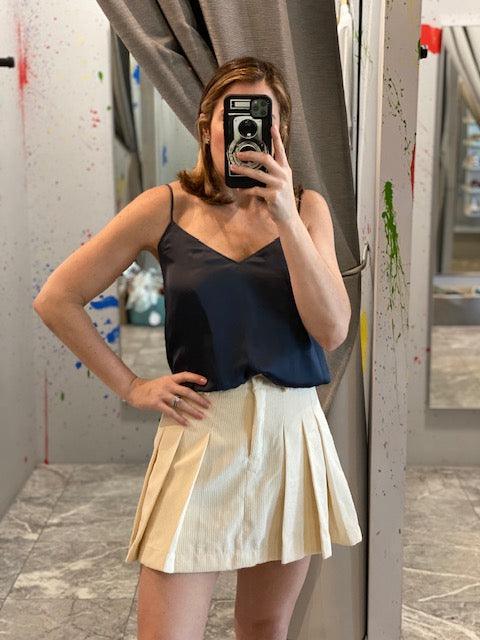 RE Navy Blue Silky Top - IF SO 