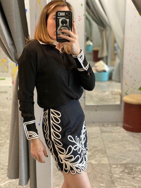 KG Black Embroidered Top - IF SO 