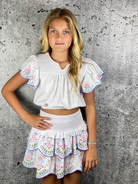 IS White Printed Top - IF SO 