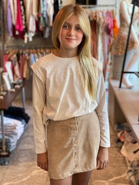 DH Beige Corduroy Skirt - IF SO 