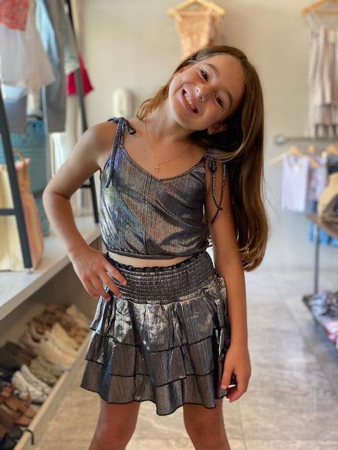 KJ Kids Silver Metallic Top - IF SO 