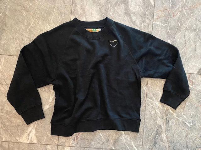 VH Black Embroidered Heart Swetshirt - IF SO 