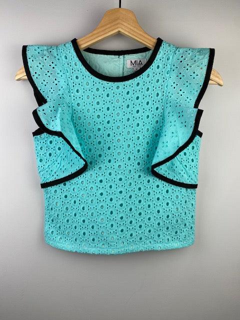 MI Aqua Eyelet Top - IF SO 