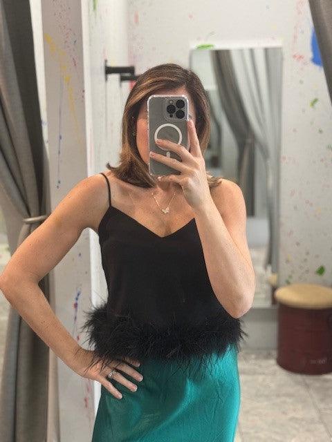 LP Black Feather Trim Top - IF SO 