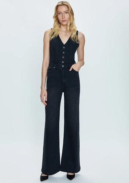 PD Black Vest Jumpsuit - IF SO 