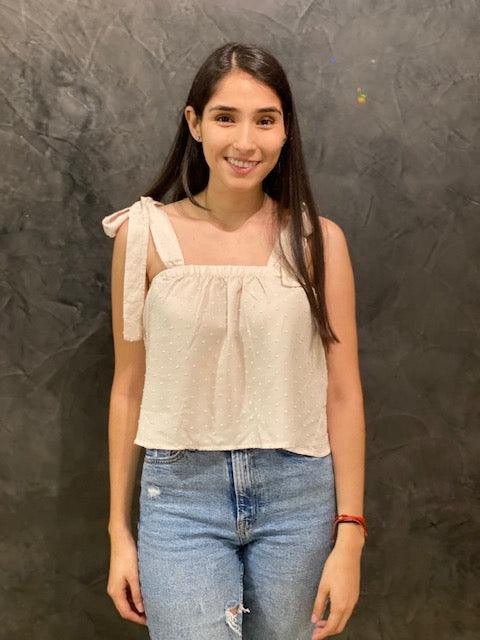 IS Beige Cross Back Top - IF SO 