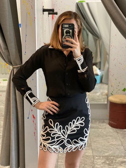 KG Black Embroidered Skirt - IF SO 
