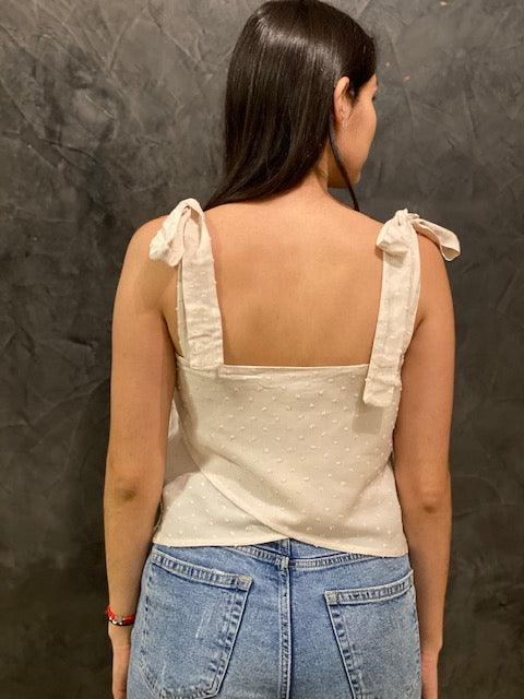 IS Beige Cross Back Top - IF SO 