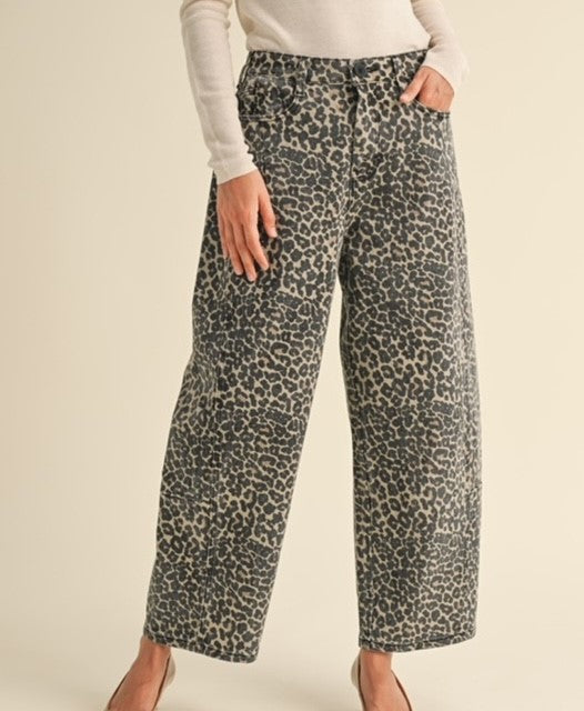 MM Animal Print Barrel Pant