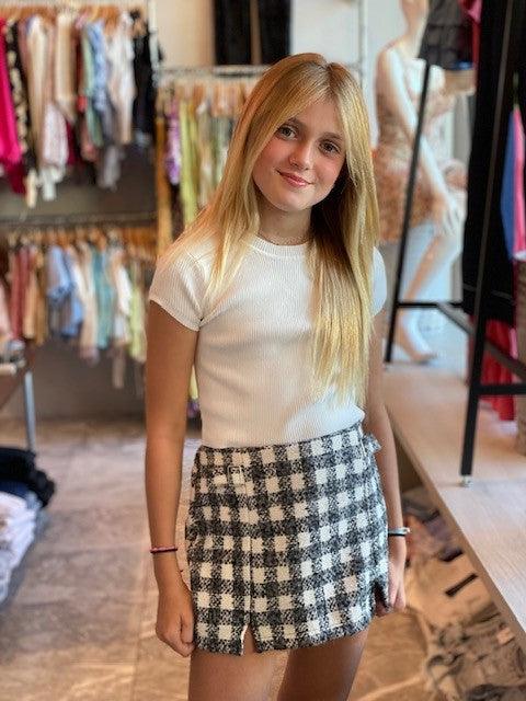 DH Black Plaid Skort - IF SO 