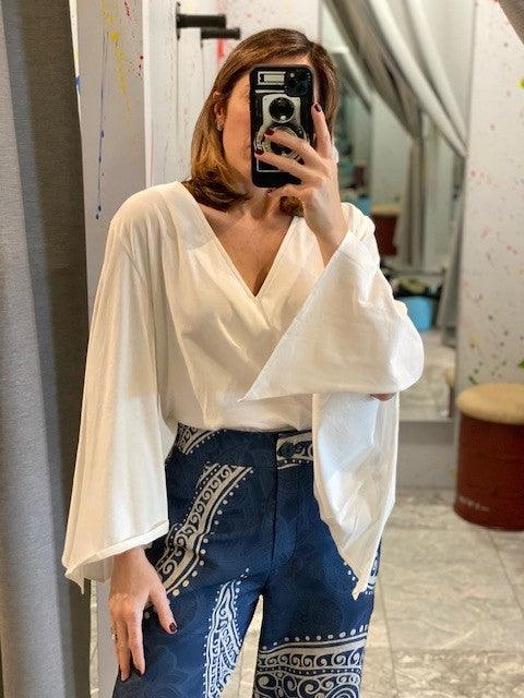 DU White Wide Sleeve Top - IF SO 