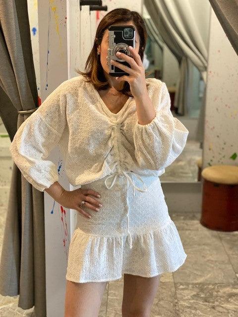 OS White Eyelet Skirt - IF SO 