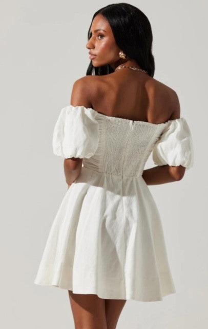 AS White Strapless Bow Dress - IF SO 