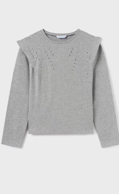 MAY Grey Studded Top - IF SO 
