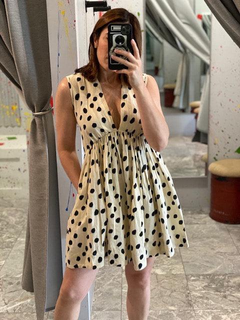 KG Polka Dot Deep V Dress - IF SO 