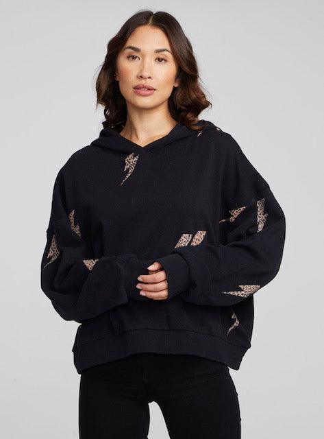 CH Black Leopard Bolt Hoodie - IF SO 