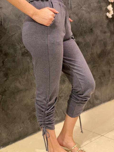 IS Grey Drawstring Detail Jogger - IF SO 