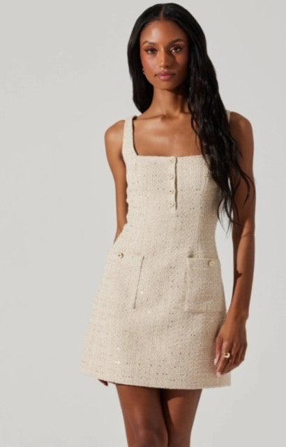 AS Cream Tweed Dress - IF SO 
