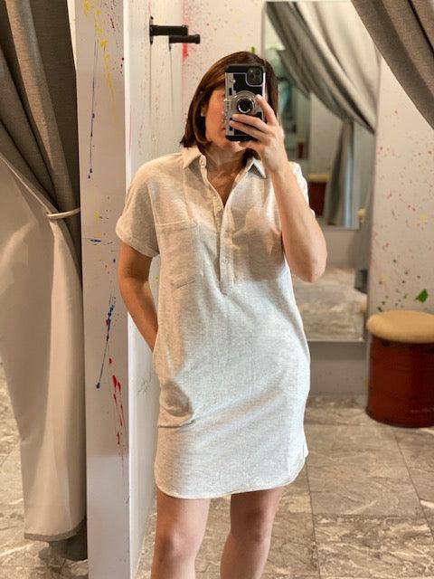 SU Heather Grey Shirt Dress - IF SO 
