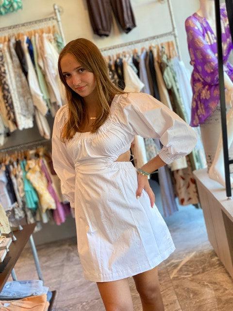 NI White Poplin Cutout Dress - IF SO 