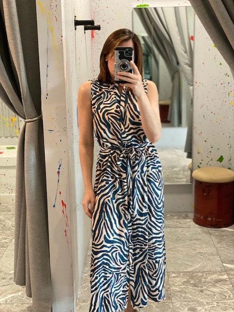 TA Blue Animal Print Maxi Dress - IF SO 