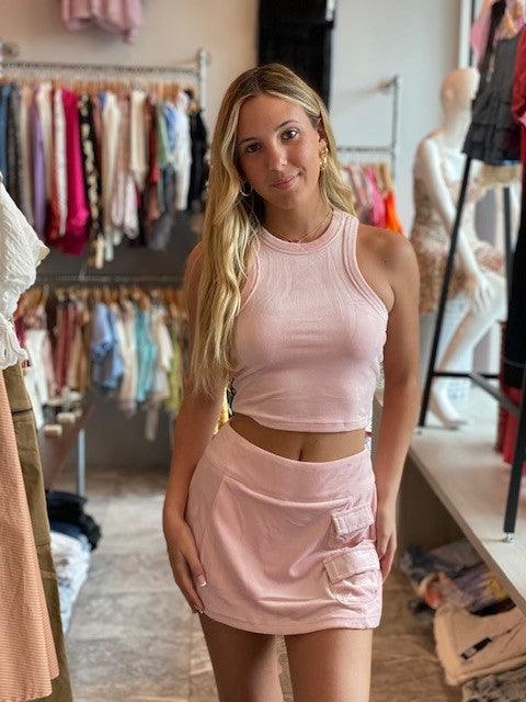 NI Pink Velour Skort - IF SO 