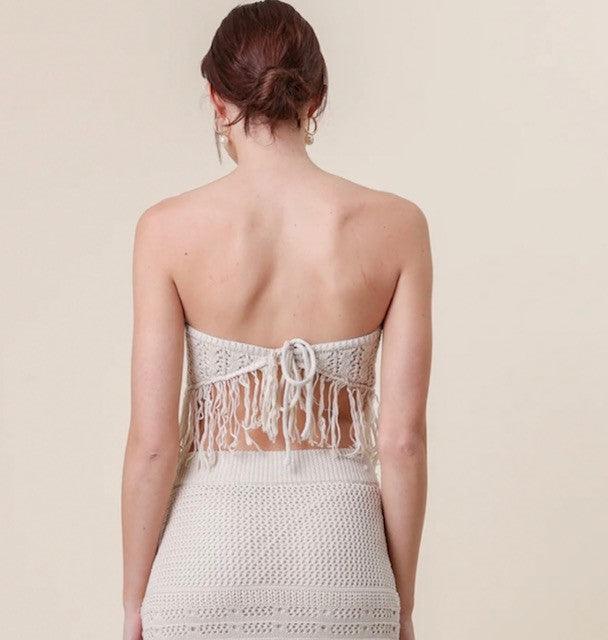 LD Taupe Knit Triangle Top - IF SO 
