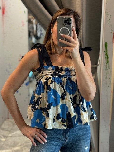 JTL Blue Floral Top - IF SO 