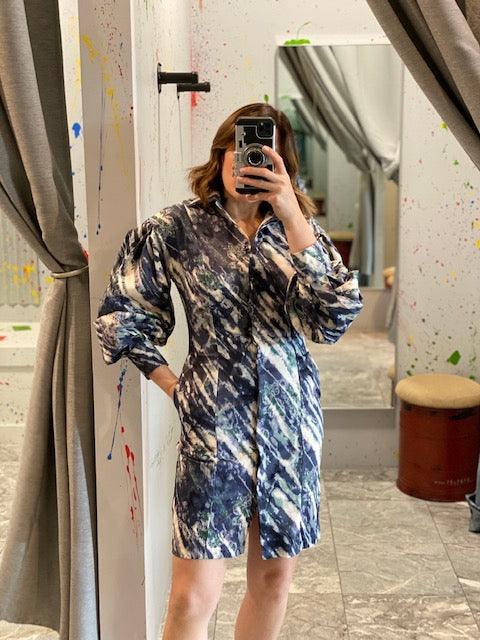 MU Blue Print Dress - IF SO 