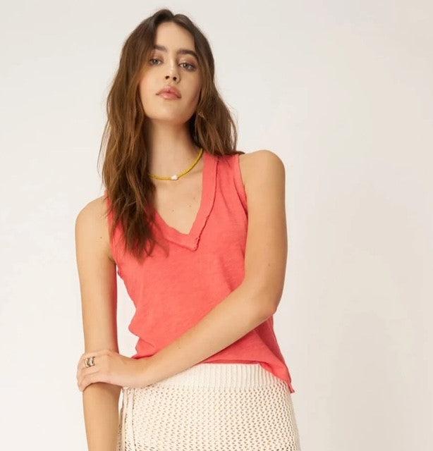 PS Coral V Neck Top - IF SO 