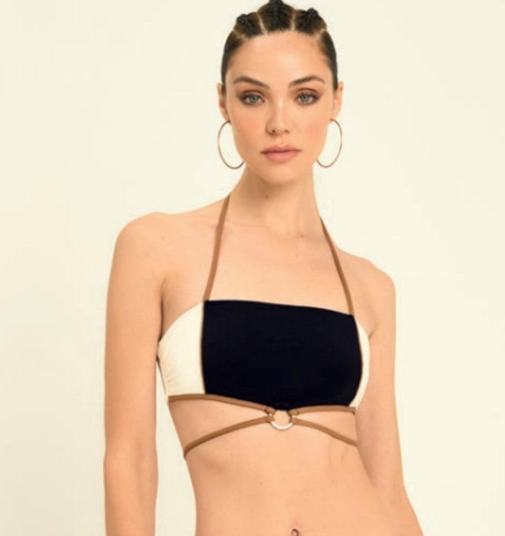 TO Black Colorblock Bikini Top - IF SO 