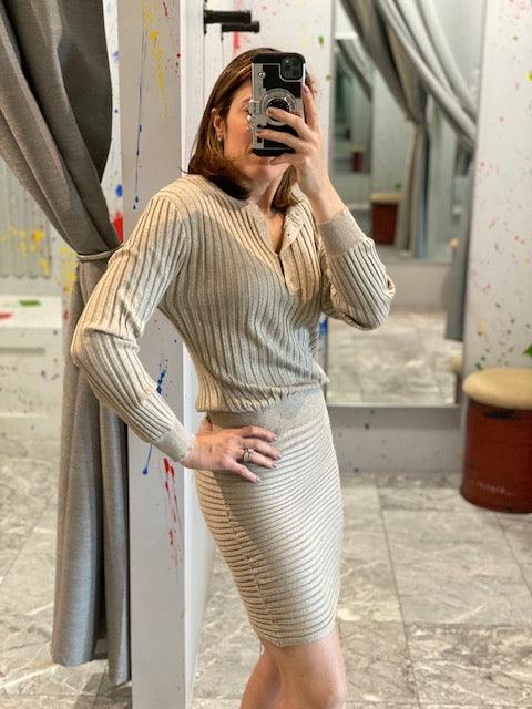 CH Beige Shimmer Dress - IF SO 