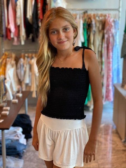 TL Black Smocked Top - IF SO 
