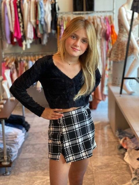 LF Black Tweed Skort - IF SO 